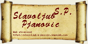 Slavoljub Pjanović vizit kartica